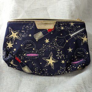 Estee Lauder Cosmetic Bag Make Up Bag Festive Blue Cosmic Graphic